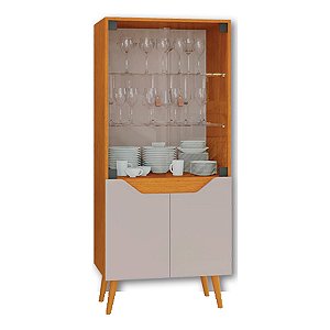 Cristaleira JCM Plena 0,60m x 1,56m Cinamomo com Off White