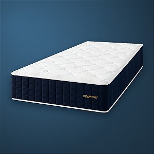 Colchão Polar Molejo Safira Comfort Molas Ensacadas Solteiro 0,88m x 1,88m x 0,25m