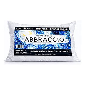 Travesseiro Luftex Abbraccio 300 Fios Suporte Médio 50x70cm Antialérgico