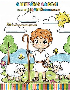 A História de Davi: Livro de colorir bíblico infantil