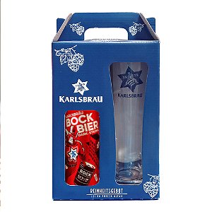 Kit Cerveja Karlsbrau Bock, Lata + Copo