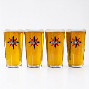 Pack com 4 copos Dark Star, pint 568ml