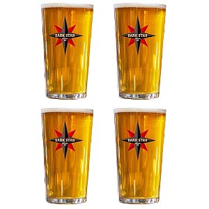 Pack com 4 copos Dark Star, pint 568ml