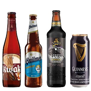 Combo Cervejas Clássicas - Black Cab, Guinness, Quilmes e Kwak