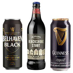 Combo Stouts - Belhaven Black · Adnams Blackshore · Guinness Draught