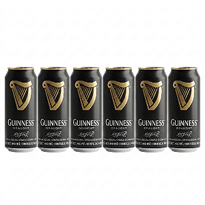 Pack 6 Cervejas Guinness Draught, latas 440ml