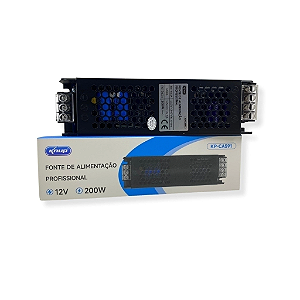 FONTE DE ALIMENTACAO PROFISSIONAL BIVOLT 110/220VAC 12VDC 200W KP-CA591