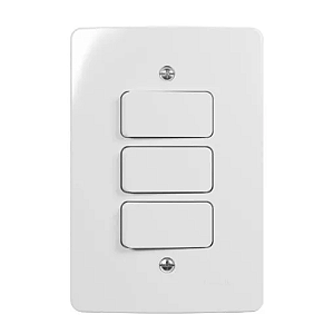 3 INTERRUPTORES SIMPLES 6A-250V 4X2 BR RENOVA MARGIRIUS 21381