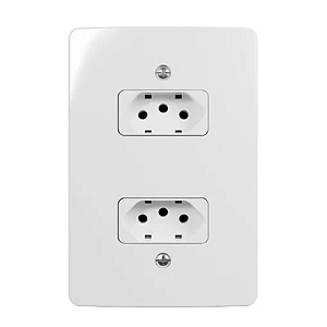2 TOMADAS  2P+T 20A-250V 4X2 BRANCA RENOVA MARGIRIUS 21377