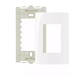PLACA 4X2 2 POSTOS BRANCA C/SUPORTE SLEEK MARGIRIUS