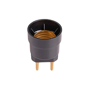 SOQUETE BIPOLAR C/ PINO MACICO 150W 250V PRETO ILUMI