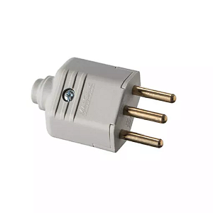 PLUGUE 1-3 CINZA (LM) PLUGUE 2P+T 10A  (12684)