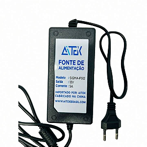 FONTE DE ALIMENTAÇÃO 5A, 12V  SIGMA-F512  AITEK