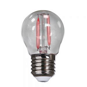 BOLINHA FILAMENTO E27 VERMLHA 2W BIVOLT