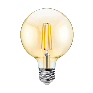 LAMPADA LED DECORATIVA RETRO 4W G80 SOQUETE E27 30304