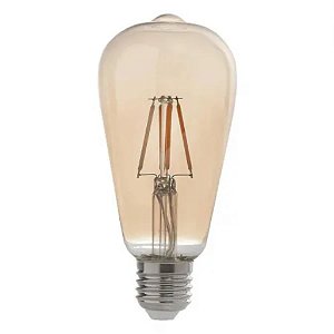 LAMPADA LED DECORATIVA RETRO 4W ST64 SOQUETE E27