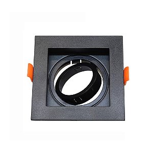 SPOT MR16 EMBUTIR RECUADO 360 QUAD PRETO  30663