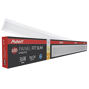 PAINEL LED FIT SLIM EMBUTIR 100X1200 6500K 36W AVANT 2880