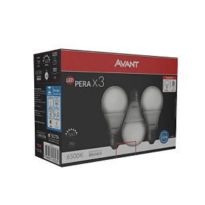 KIT COM 3 LÂMPADAS 6500K 7W BIVOLT AVANT