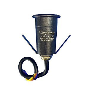 BALIZADOR LED EMBUTIR P/ PISO IP67 2W LUZ AMARELA CITY LAMP 40601