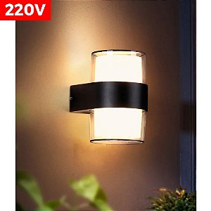 ARANDELA DE LED ACRÍLICO REDONDA 2 FOCOSX5W ABS IP65 NE-BH-04