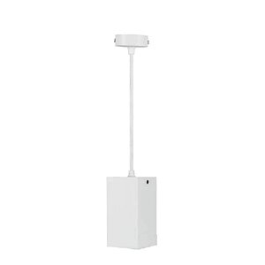 PENDENTE DE TETO QUADRADO C/ BOCAL GU10 COR-BRANCO BRAVOLED 30857