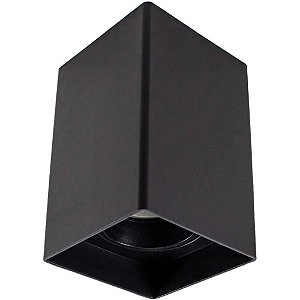 SPOT SOBREPOR MR16 QUADRADA COR-PRETA PVC IP20 LUZ SOLLAR 5447