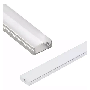 PERFIL LED SOBREPOR 3M RIGIDO COM ACESSORIOS BRANCO20*10MM