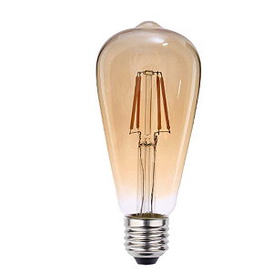 LAMP. E27 4W/BI-VOLT - PERA ST64x142MM 2.400K - FILAM. LED - (0326000)
