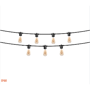HANG STERN PVC 5000MM IP65 BIVOLT 8XE27 40W CORDA (NÃO ACOMPANHA AS LAMPADAS)