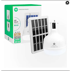 LUMINARIA LED SOLAR PARA CAMPING 38W BATERIA 4000MAH DP-7813T