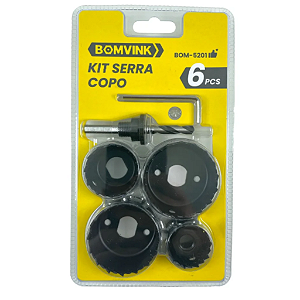 CJ DE SERRAS COPO DE ACO CARBONO C 6 PCS BOM-5201