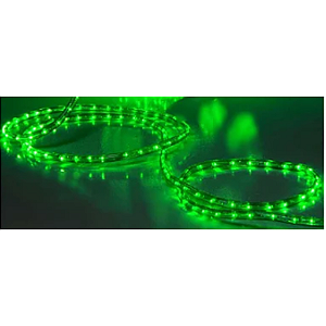 MANGUEIRA LED 11MM 2 FIOS VERDE 220V 2 METROS