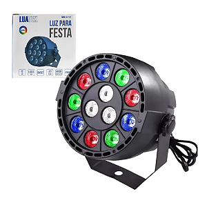 CANHAO REFLETOR 12 LEDS JOGO DE LUZ DJ FESTA MARCA: LUATEK LK-121