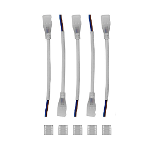 CABO DE INSTALAÇÃO + TERMINAL DE PROTEÇÃO P/ FITA LED COB DIRETA  220V 1 UNIDADE 12,5MM 12W/M - (40200550)