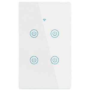INTERRUPTOR INTELIGENTE TOUCH, BLUETOOTH - TENSAO DE ENTRADA (BIVOLT): AC 100~240V - 50/60HZ - ALPHA-100-4