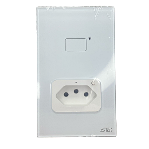 INTERRUPTOR INTELIGENTE TOUCH, 1 BOTAO, BRANCO - WIFI/BLUETOOTH - TENSAO DE ENTRADA (BIVOLT): 100-240V - ALPHA-110-1