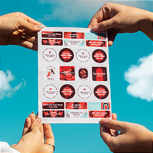 Cartela de Adesivos Filhas Criativas