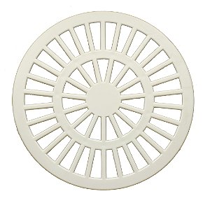 GRELHA REDONDA BRANCA 150MM