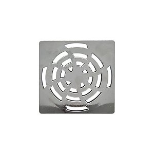 GRELHA QUADRADA CROMADA 100MM