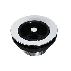 VALVULA AMERICANA PIA COZINHA CROMADA COM CESTINHA