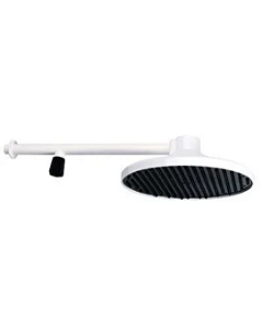 Chuveiro Ducha Fria Piscina Branco Plastico Luconi - Grande C/ Registro - 9"