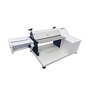 Cilindro Laminador Elétrico 28cm Massas Pão Cortador Talharim Branco Leggero