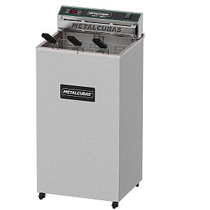Fritadeira Elétrica Inox Industrial Óleo Metalcubas 18L FOE 18 P 8000W