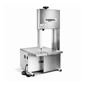 Serra Fita de Bancada com Moedor Boca 5 Açougue Carne Osso 1,46 Semi Inox Leggero