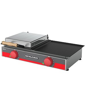 Grill Elétrico MGE 70 Inox Chapa com Prensa Metalcubas