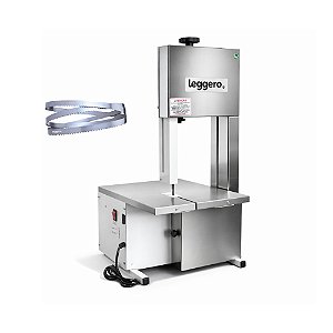 Kit Serra Fita Semi Inox + Lâmina 1,46 Açougue Carne Osso Leggero