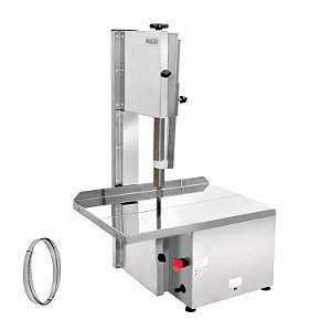 Kit Serra Fita para Carne 1039 Mesa Inox + Lâmina Avulsa Açougue Bivolt Malta