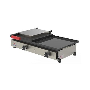 Chapa Grill a Gás PR-700 G Inox 2,0 mm com Prensa Pão Progás