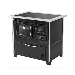 Fogão a Lenha Prime Vitrocerâmico com Forno 40L Inox Hidro